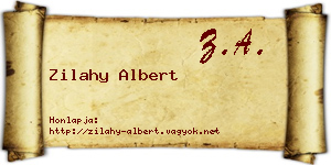 Zilahy Albert névjegykártya