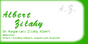 albert zilahy business card